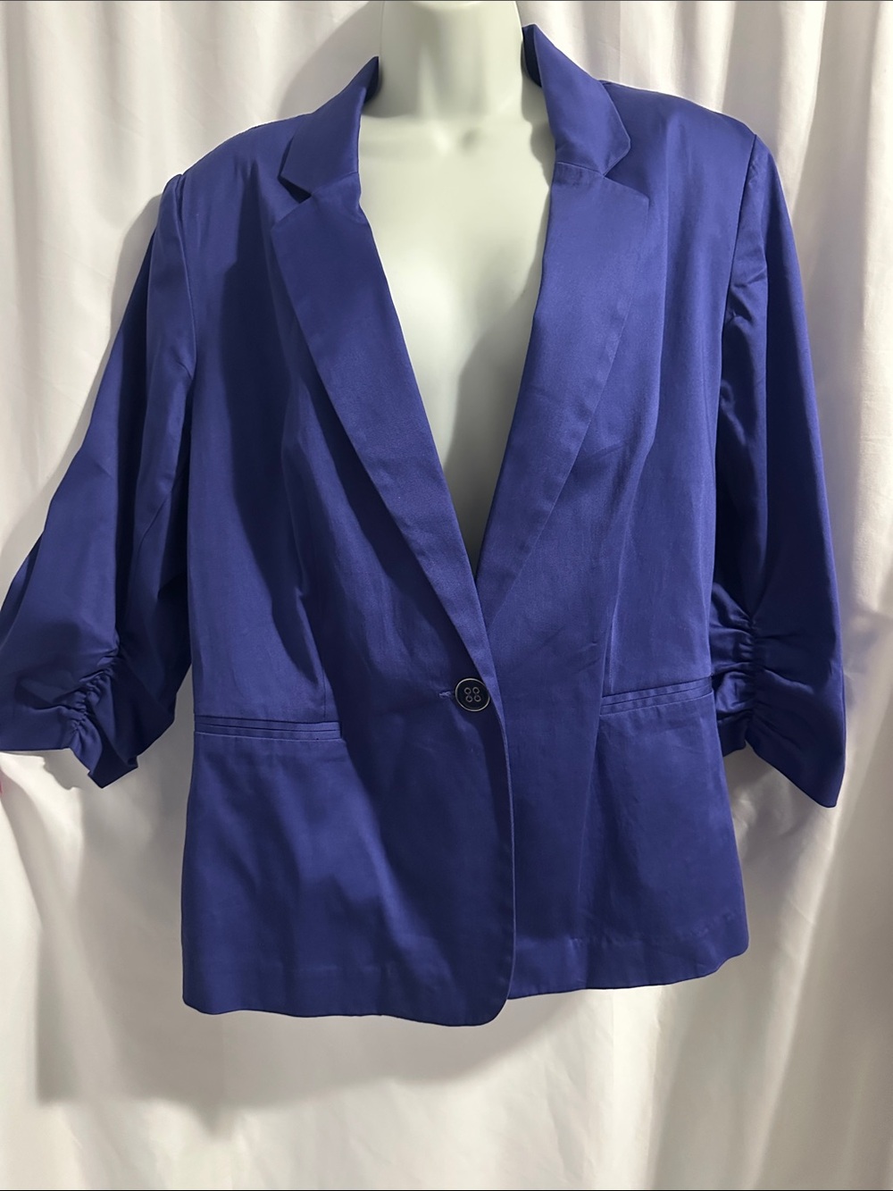 Roz & Ali Sapphire Single-Button Blazer